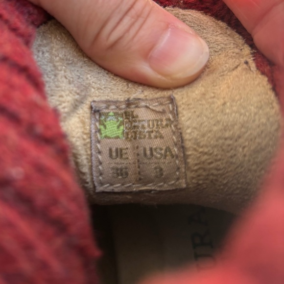 Women's El Naturalista Yggdrasil Red Leather Fold Over Sock Shoes Boots Size 6 - Picture 9 of 11